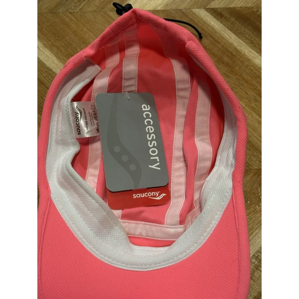 Saucony Vizi Pro Hat Pink Unisex Running Cap Adjustable‎ O/S Lightweight NWT